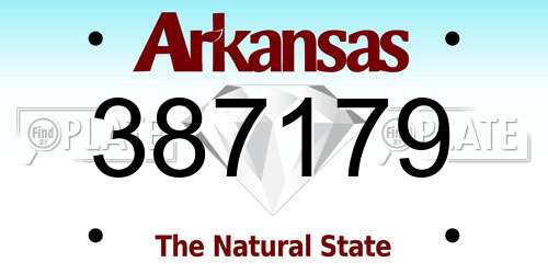 387179 Arkansas License Plate