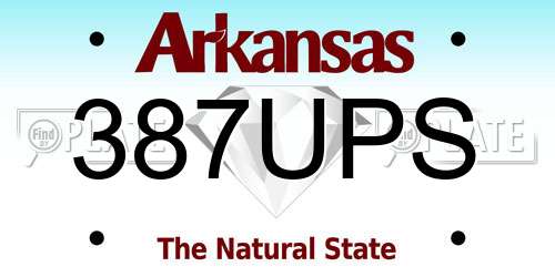 387UPS Arkansas License Plate