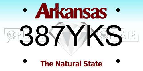 387YKS Arkansas License Plate