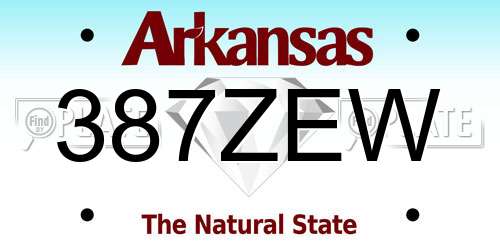 387ZEW Arkansas License Plate
