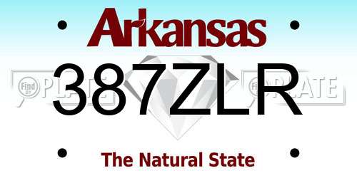 387ZLR Arkansas License Plate