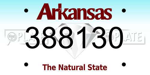388130 Arkansas License Plate