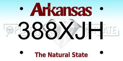 388XJH Arkansas License Plate