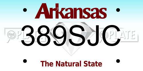389SJC Arkansas License Plate
