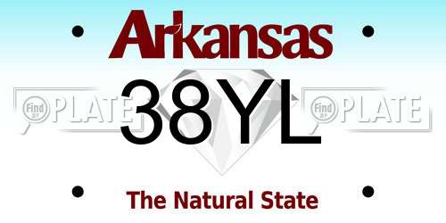 38YL Arkansas License Plate