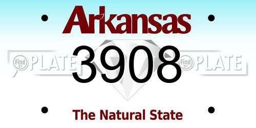 3908 Arkansas License Plate