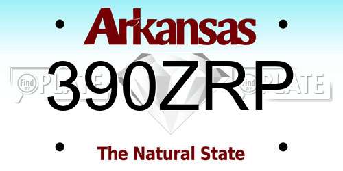 390ZRP Arkansas License Plate