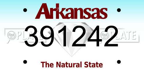 391242 Arkansas License Plate