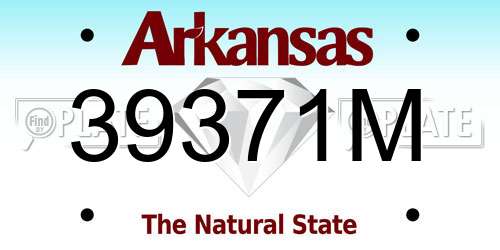 39371M Arkansas License Plate
