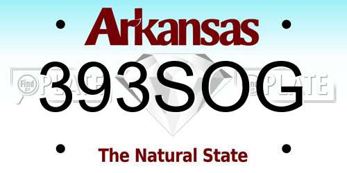 393SOG Arkansas License Plate