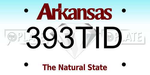 393TID Arkansas License Plate