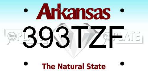 393TZF Arkansas License Plate