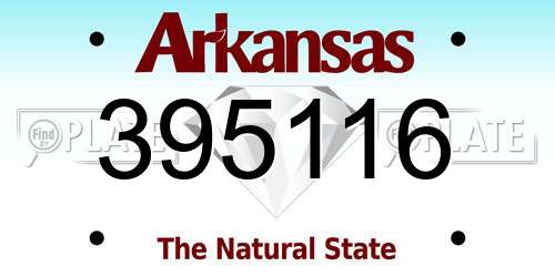 395116 Arkansas License Plate