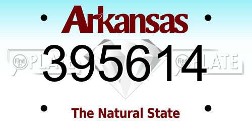 395614 Arkansas License Plate