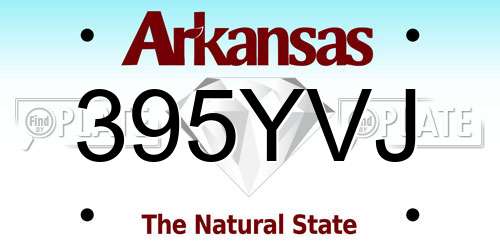 395YVJ Arkansas License Plate