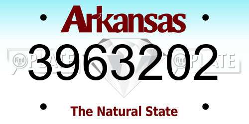 3963202 Arkansas License Plate