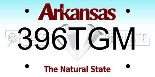 396TGM Arkansas License Plate