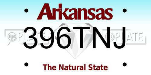 396TNJ Arkansas License Plate
