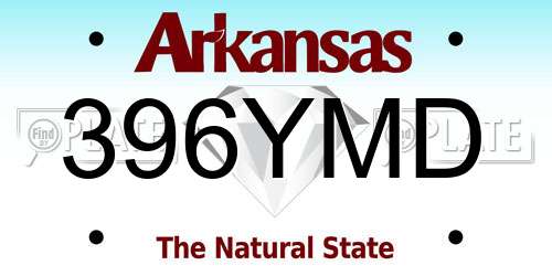 396YMD Arkansas License Plate