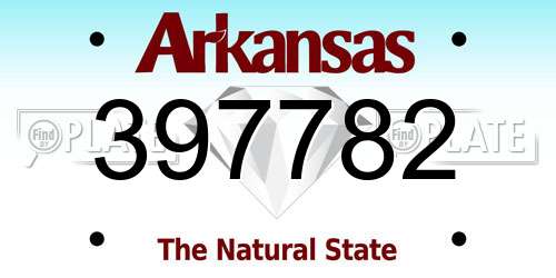 397782 Arkansas License Plate