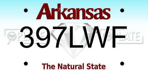 397LWF Arkansas License Plate