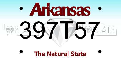397T57 Arkansas License Plate