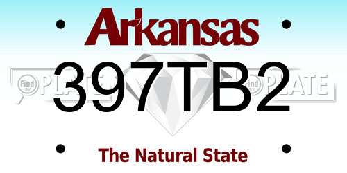 397TB2 Arkansas License Plate
