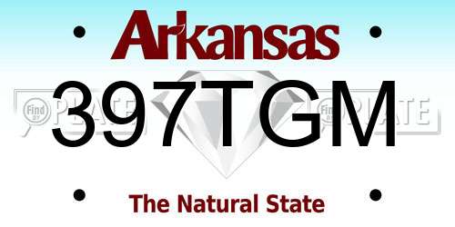 397TGM Arkansas License Plate