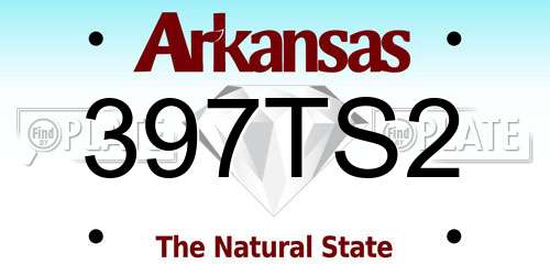 397TS2 Arkansas License Plate