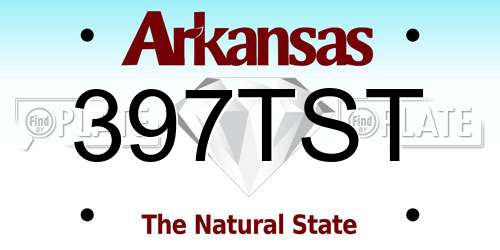 397TST Arkansas License Plate