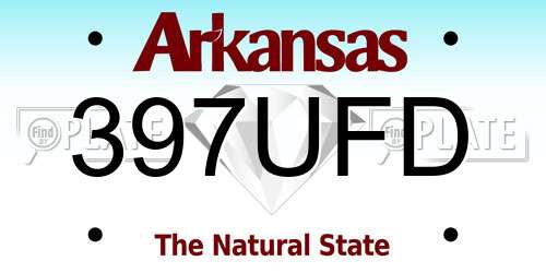 397UFD Arkansas License Plate