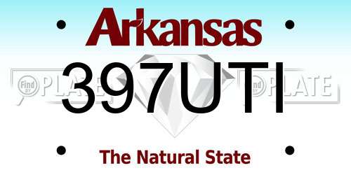 397UTI Arkansas License Plate