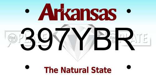 397YBR Arkansas License Plate