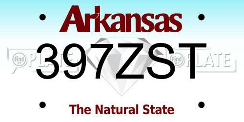 397ZST Arkansas License Plate