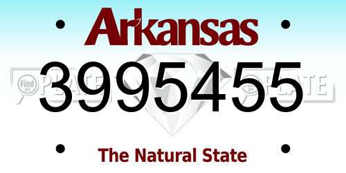 3995455 Arkansas License Plate
