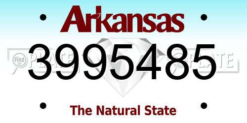 3995485 Arkansas License Plate