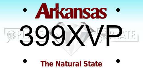 399XVP Arkansas License Plate