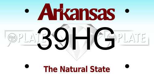 39HG Arkansas License Plate