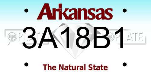 3A18B1 Arkansas License Plate