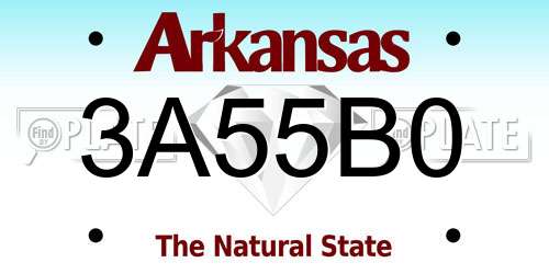 3A55B0 Arkansas License Plate