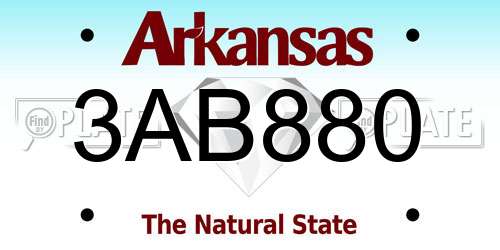 3AB880 Arkansas License Plate