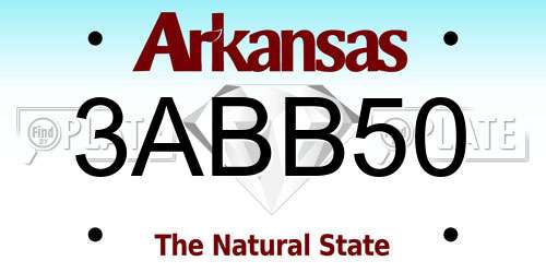 3ABB50 Arkansas License Plate