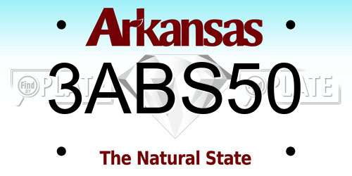 3ABS50 Arkansas License Plate