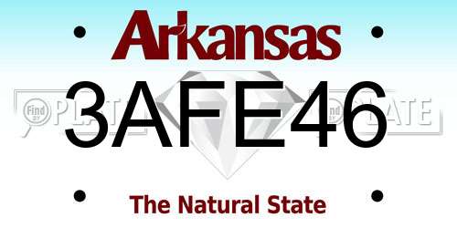 3AFE46 Arkansas License Plate