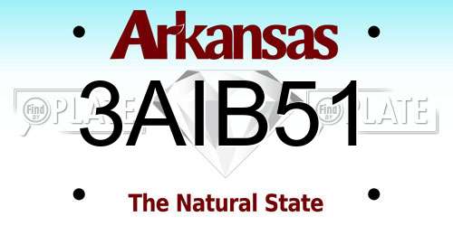 3AIB51 Arkansas License Plate