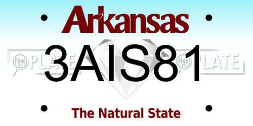 3AIS81 Arkansas License Plate