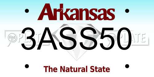 3ASS50 Arkansas License Plate