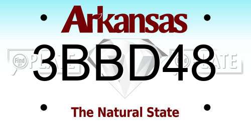 3BBD48 Arkansas License Plate