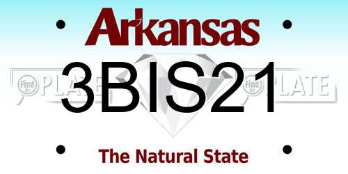 3BIS21 Arkansas License Plate