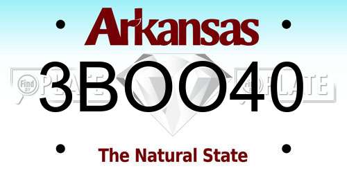 3BOO40 Arkansas License Plate